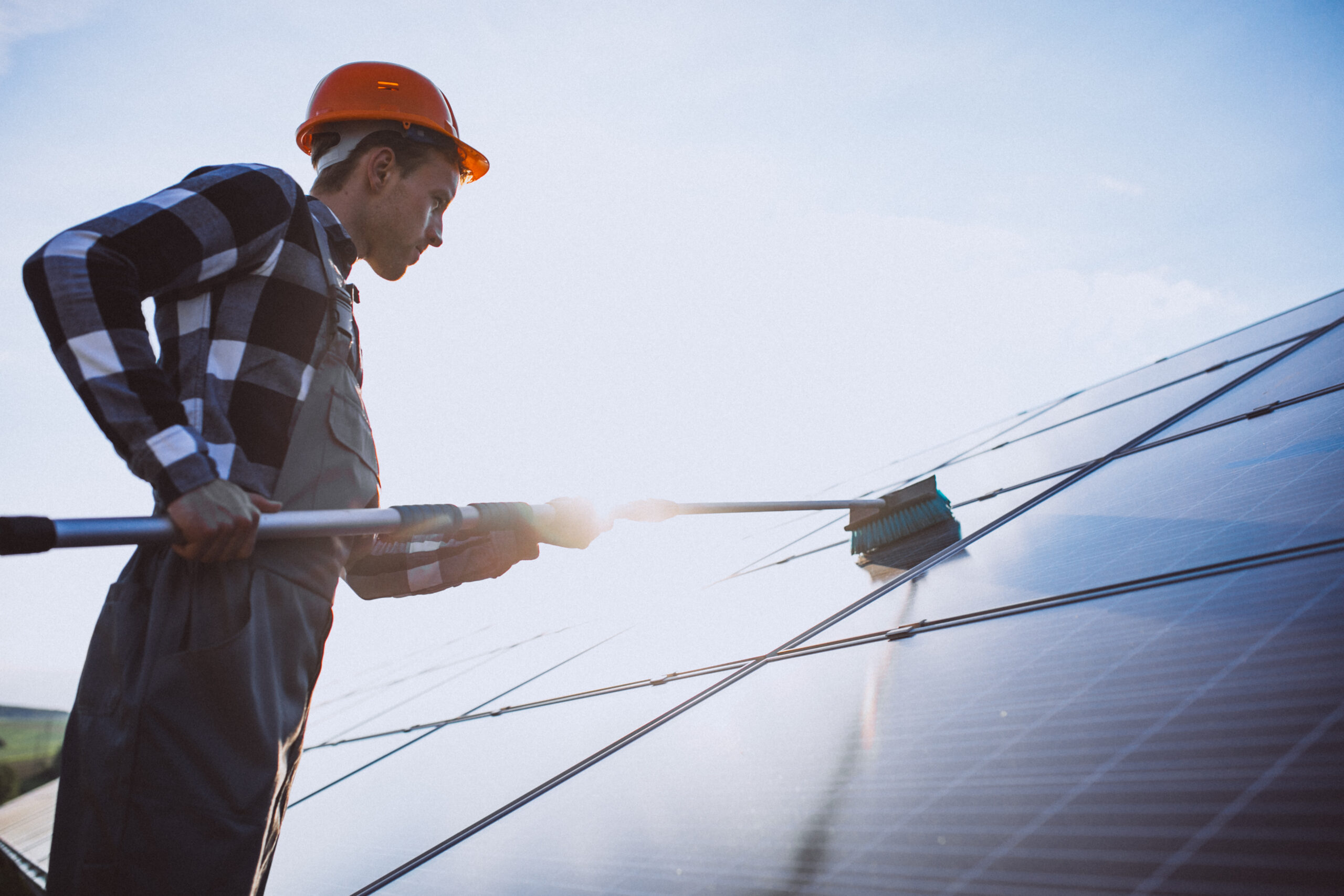 Limpeza das placas solares